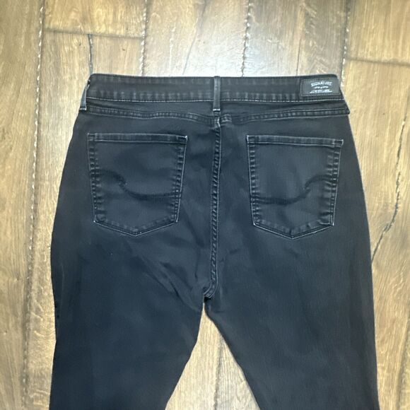 Signature Levi's Modern Boot Cut Jeans Women's Size 34X30 Black Denim Mid Rise - Picture 11 of 13